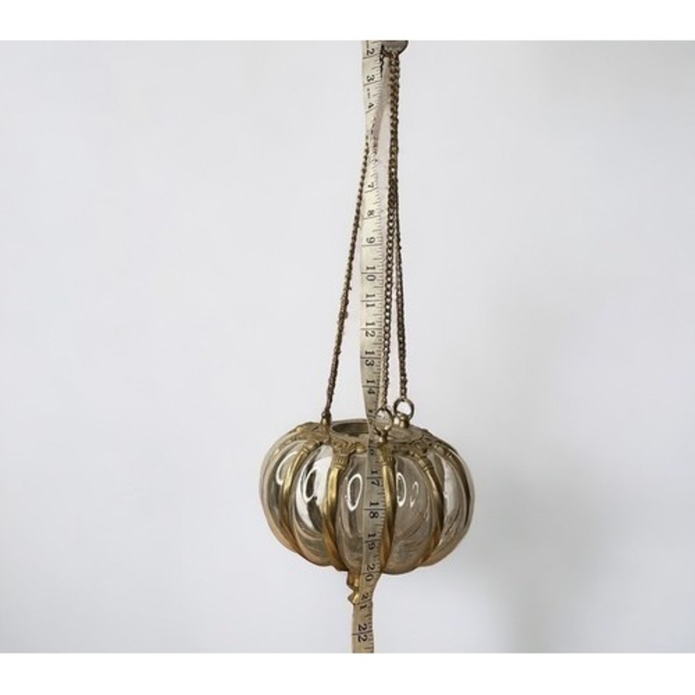 Vintage Handmade Large Oil/Candle Hanging Swag Lamp Unique Rare 22"/8"